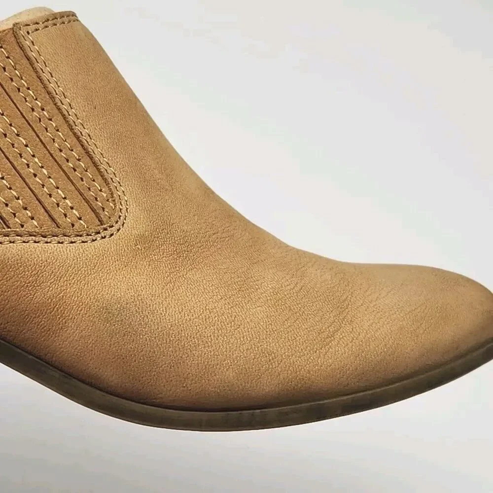 Frye Shoe Bootie Women 9.5 Brown Suede Leather Mule Slip On 2
